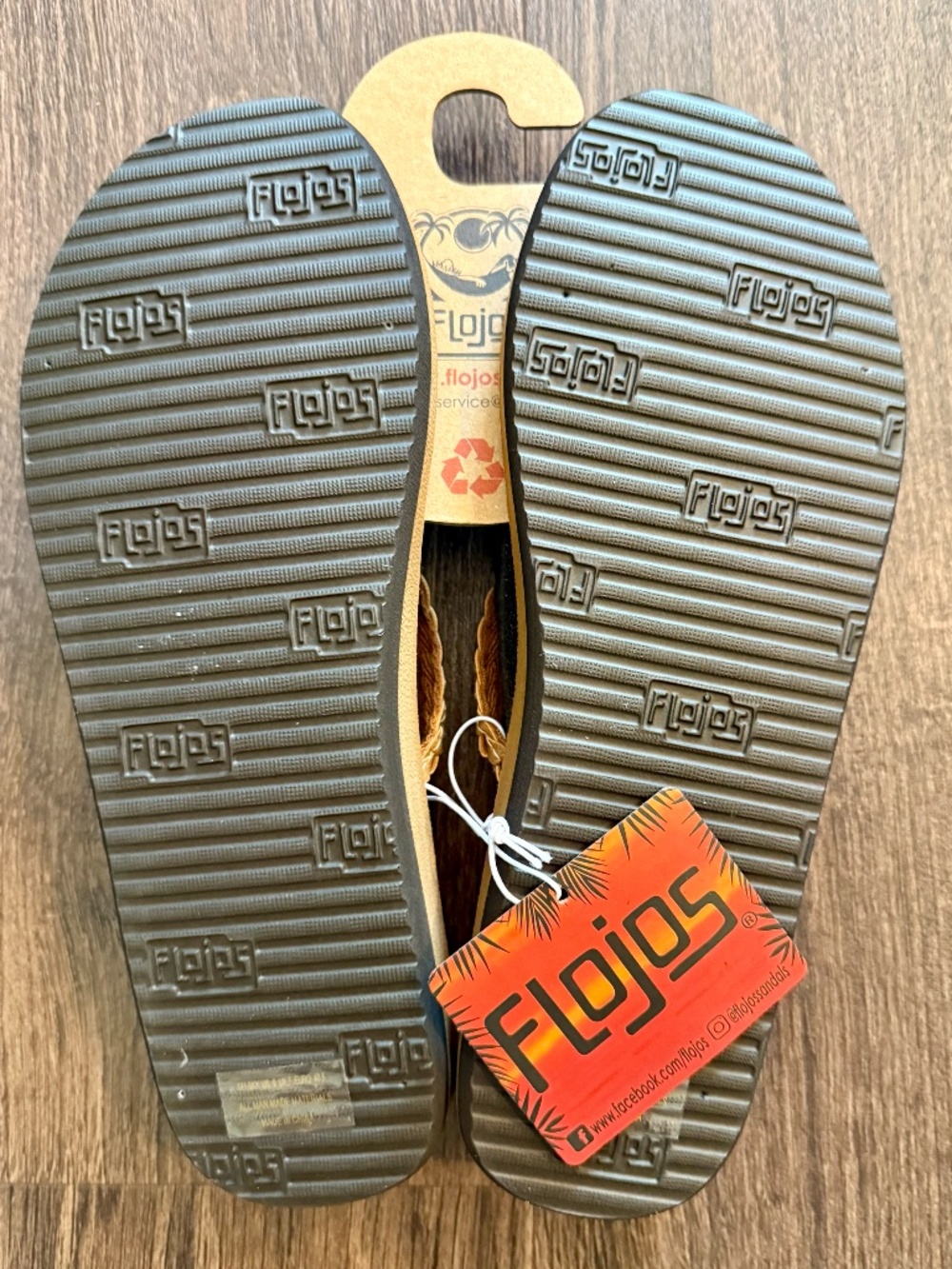 Flojos Women's Braided Flip-Flops - Tan - Size 9 - Picture 2 of 4